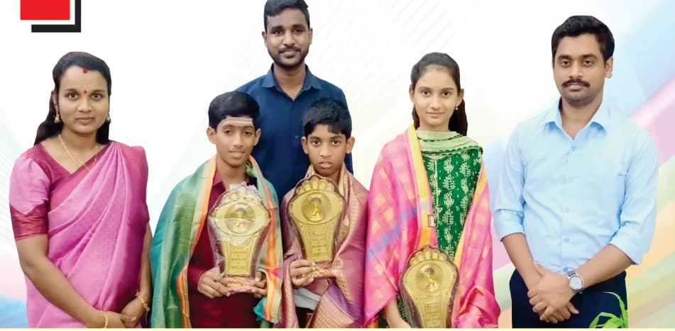 Vignan's toppers felicitated with their teachers